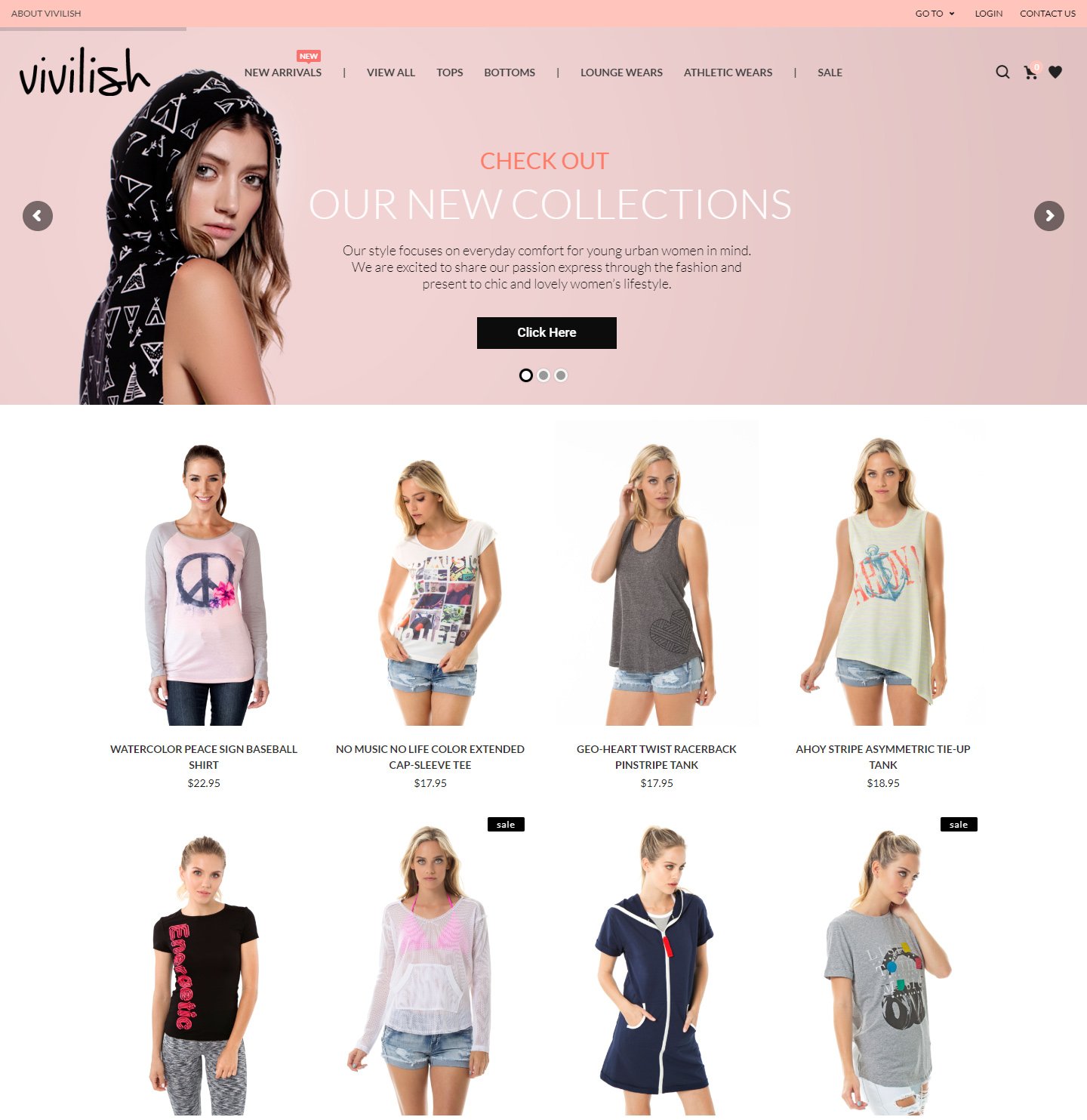 Vivilish 이커머스 웹사이트